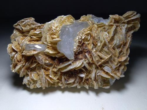 Beryl (variety aquamarine), Muscovite<br />Monte Xuebaoding, Pingwu, Prefectura Mianyang, Provincia Sichuan, China<br />88 x 52 mm<br /> (Author: Sante Celiberti)