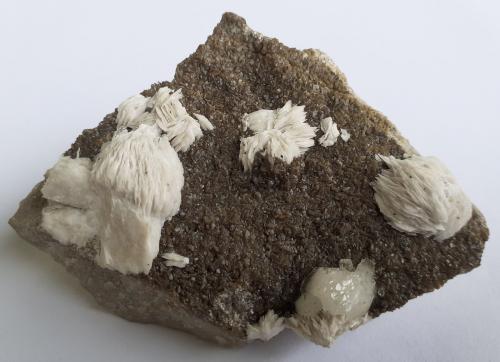 Baryte, Calcite, Sphalerite<br />Mina Stefanie, Zona minera Bleiberg, Bad Bleiberg, Distrito Villach-Land, Carintia/Kärnten, Austria<br />6 x 5 cm<br /> (Author: Volkmar Stingl)