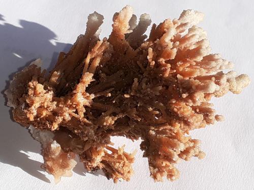 Calcite on Aragonite<br />Distrito minero Lavrion, Prefectura Attikí (Attica), Grecia<br />9 x 7 cm<br /> (Author: Volkmar Stingl)