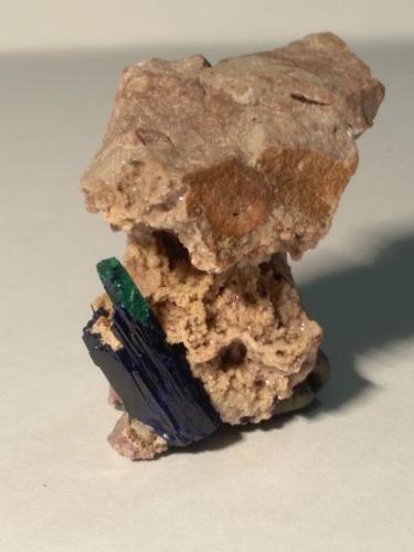 Azurite, Malachite<br />Kerrouchen, Provincia Khénifra, Región Beni Mellal-Khenifra, Marruecos<br />40 x 40 mm<br /> (Author: Sante Celiberti)