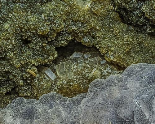 Quartz, Fluorite, Muscovite, Pyrite, Fluorapatite<br />Minas da Panasqueira, Aldeia de São Francisco de Assis, Covilhã, Castelo Branco, Cova da Beira, Centro, Portugal<br /><br /> (Author: am mizunaka)