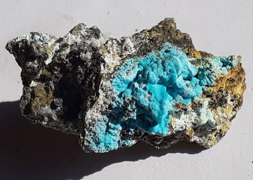 Chrysocolla<br />Mina Yongping, Yongping, Yanshan, Prefectura Shangrao, Provincia Jiangxi, China<br />3,5 x 2 cm<br /> (Author: Volkmar Stingl)