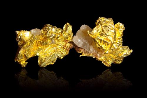 Oro con Cuarzo<br />Mina Mockingbird, Zona Colorado, Distrito Whitlock, Mother Lode Belt, Condado Mariposa, California, USA<br />8,5 x 6 x 6,5 cm<br /> (Autor: Museo MIM)