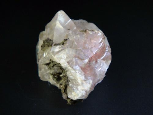 Cobre, Calcita<br />Mina Champion, Painesdale, Condado Houghton, Michigan, USA<br />3 x 3 cm.<br /> (Autor: Antonio P. López)