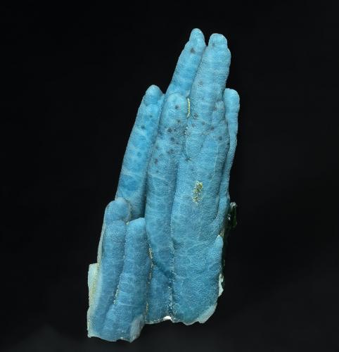 Chrysocolla, Quartz<br />Minas Ray, Zona Scott Mountain, Distrito Mineral Creek, Montes Dripping Spring, Condado Pinal, Arizona, USA<br />6.3 x 2.3 cm<br /> (Author: am mizunaka)