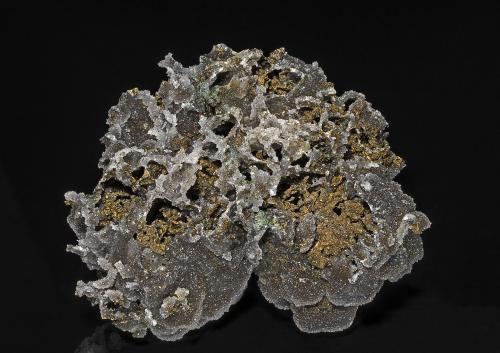 Quartz, Chalcopyrite<br />Mina Casteel, Bixby, Distrito Viburnum Trend, Condado Iron, Missouri, USA<br />8.5 x 7.5 cm<br /> (Author: am mizunaka)