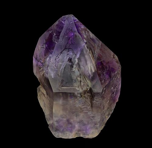 Quartz (variety smoky quartz), Quartz (variety amethyst)<br />Mina Little Gem, Batolito Boulder, Condado Jefferson, Montana, USA<br />5.8 x 3.5 cm<br /> (Author: am mizunaka)