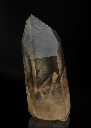 Quartz (variety smoky quartz)<br />Valle Saline, Condado Inyo, California, USA<br />9.8 x 3.2 cm<br /> (Author: am mizunaka)