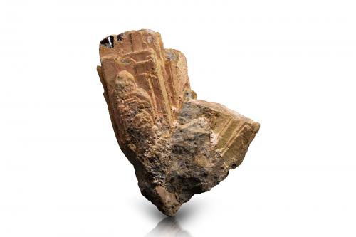 Euxenita-(Y)<br />Distrito Betafo, Región Vakinankaratra, Provincia Antananarivo, Madagascar<br />8.5 x 4.5 x 12 cm / cristal principal: 11.6 cm<br /> (Autor: Museo MIM)