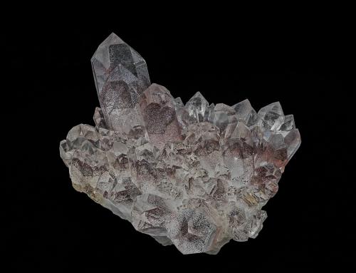 Quartz, Hematite<br />Distrito Hyderabad, Telangana, India<br />15.0 x 12.0 cm<br /> (Author: am mizunaka)