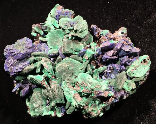 Azurite, Malachite<br />Khanong cielo abierto, Mina Sepon, Distrito Vilabouly, Provincia Savannakhét, Laos (R.D.P. Lao)<br />167 mm X 133 mm X 45 mm<br /> (Author: Robert Seitz)