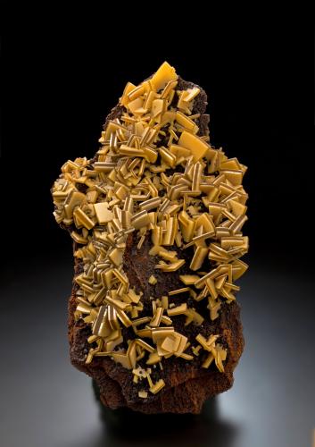 Wulfenite<br />Mina Ojuela, nivel 6, San Juan Poniente, Mapimí, Municipio Mapimí, Durango, México<br />13.5 x 8 x 4 cm / main crystal: 1.5 cm<br /> (Author: MIM Museum)