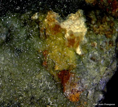 Escorodita [Scorodite]<br />Mina Feliz Encuentro, Sierra Almagrera, Cuevas del Almanzora, Comarca Levante Almeriense, Almería, Andalucía, España<br />6´62 x 5´31 mm.<br /> (Autor: Jesus Franquesa Baucells)