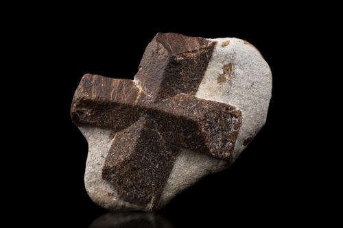 Staurolite<br />Pestsovye Keivy, Montes Keivy, Península Kola, Murmanskaja Oblast, Región Norte, Rusia<br />11 x 8 x 5.5 cm / main crystal: 9.0 cm<br /> (Author: MIM Museum)