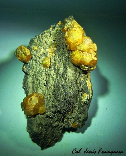 Sturmanita.<br />Mina N'Chwaning II, Zona minera N'Chwaning, Kuruman, Kalahari manganese field (KMF), Provincia Septentrional del Cabo, Sudáfrica<br />70x40 mm.<br /> (Autor: Jesus Franquesa Baucells)