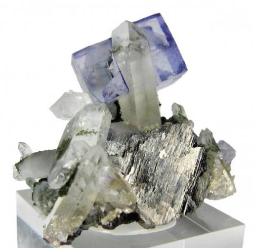 Fluorita, cuarzo, arsenopirita
Yaogangxian Mine, Yizhang, Chenzhou, Hunan, China (Autor: Carles Millan)