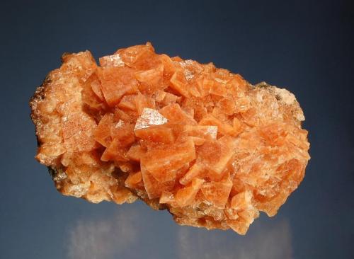 Chabazite
Wasson’s Bluff, near Parrsboro, Cumberland Co., Nova Scotia, Canada
5.0 x 7.5 cm.
Intergrown salmon-colored crystals of chabazite to 1.3 cm on edge. (Author: crosstimber)