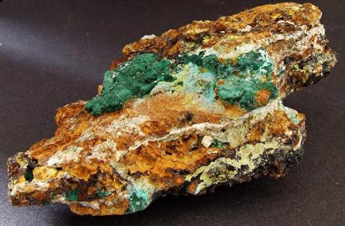 Malachite.
Roughton Gill, Caldbeck Fells, Cumbria, England, UK.
110 x 60 mm (Author: nurbo)