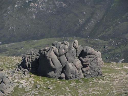 An interesting looking granite ’tor’, as these rock formations are known; though the term is more usually known in the south-west of England. (Author: Mike Wood)