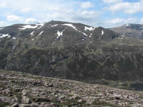 Beinn Mheadhoin from the East. Photo taken June 2012, from Beinn a’ Chaorainn. (Author: Mike Wood)