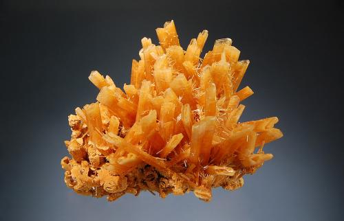 Gypsum
Chinkapook Lake, Swan Hill, Victoria, Australia
Slender gypsum crystals tinted by iron oxides with a second generation growth of needle-like crystals on the sides of the prism. (Author: crosstimber)