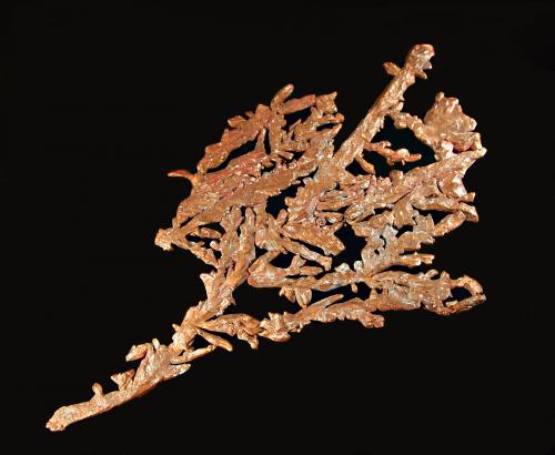 Copper<br />Mina Mohawk, Mohawk, Condado Keweenaw, Michigan, USA<br />0.5 x 9.4 x 15.8 cm<br /> (Author: crosstimber)