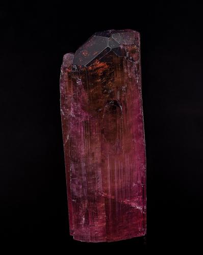 Elbaite<br />Mina Himalaya, Gem Hill, Distrito Mesa Grande, San Diego County, California, USA<br />8.6 x 2.6 cm<br /> (Author: am mizunaka)