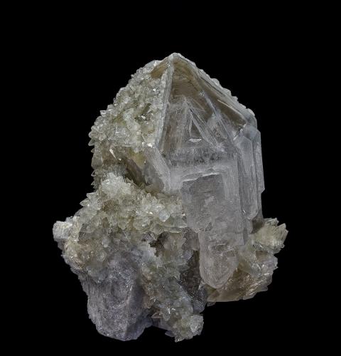 Quartz, Calcite, Danburite<br />Charcas, Municipio Charcas, San Luis Potosí, México<br />7.0 x 5.0 cm<br /> (Author: am mizunaka)