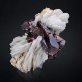 Wodginite with AlbiteProspección Jabba, Nangalam, Distrito Dara-I-Pech (Distrito Pech), Provincia Kunar (Konar), Afganistán7 x 4.5 x 3.5 cm / main crystal: 5.0 cm (Author: MIM Museum)