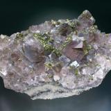 Fluorite, chalcopyrite, and bariteMina Beihilfe, Halsbrücke, Distrito Freiberg, Erzgebirgskreis, Sajonia/Sachsen, Alemania14x9x6 cm (Author: Jesse Fisher)