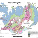 Mapa geológico.
Tomado de: Alonso López, M. y López Rodríguez, D. (Autor: Antonio P. López)