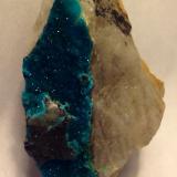 Turquoise, Quartz<br />Bishop Mine, Lynch Station, Campbell County, Virginia, USA<br />5 cm<br /> (Author: JC)