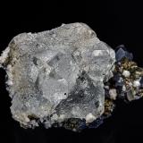 Fluorite, Galena, Pyrite, Calcite<br />Naica, Municipio Saucillo, Chihuahua, Mexico<br />6.0 x 3.9 cm<br /> (Author: am mizunaka)