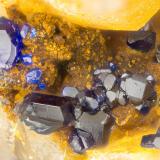 Azurite<br />Friedrichssegen Mine, Frücht, Bad Ems District, Lahn Valley, Rhineland-Palatinate/Rheinland-Pfalz, Germany<br />FOV = 1.4 mm<br /> (Author: Doug)