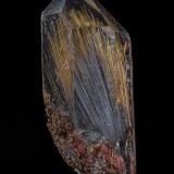 Quartz, RutilePlacerville, Distrito Placerville, Condado El Dorado, California, USA7.4 x 2.5 cm (Author: am mizunaka)