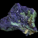 Azurite with MalachiteKhanong cielo abierto, Mina Sepon, Distrito Vilabouly, Provincia Savannakhét, Laos (R.D.P. Lao)120 x 90 x 70 mm (Author: Rob Schnerr)