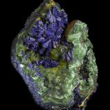 Azurite with MalachiteKhanong cielo abierto, Mina Sepon, Distrito Vilabouly, Provincia Savannakhét, Laos (R.D.P. Lao)120 x 90 x 70 mm (Author: Rob Schnerr)