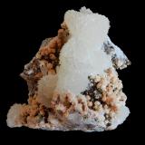 Calcite, Quartz, Dolomite, Pyrite, Sphalerite and Chalcopyrite<br />Herja Mine, Chiuzbaia, Baia Sprie, Maramures, Romania<br />100x100x70 mm<br /> (Author: Dany Mabillard)