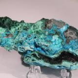 Chrysocolla and MalachiteMina L'Etoile du Congo, Lubumbashi (Elizabethville), Cinturón de cobre de Katanga, Haut-Katanga (Shaba), República Democrática del Congo (Zaire)121mm x 56mm x 65mm (Author: Firmo Espinar)