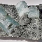 Beryl (variety aquamarine)Sedl, Valle Habach, Hohe Tauern, Salzburgo/Salzburg, Austria4 x 2 cm (Author: Volkmar Stingl)