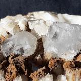 Quartz, Calcite, Limonite after SideriteFrötschbach, Bad Ratzes, Alpe Siusi (Alpe Seis, Seiser Alm), Valle Gardena (Valle Gröden), Provincia Bolzano, Trentino-Alto Adige (Trentino-Südtirol), Italia10 x 4,5 cm (Author: Volkmar Stingl)