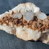 Quartz, Calcite, Limonite after SideriteFrötschbach, Bad Ratzes, Alpe Siusi (Alpe Seis, Seiser Alm), Valle Gardena (Valle Gröden), Provincia Bolzano, Trentino-Alto Adige (Trentino-Südtirol), Italia10 x 4,5 cm (Author: Volkmar Stingl)