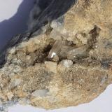 Quartz, Dolomite, CalciteDistrito minero Ringenwechsel, Troi, Distrito Schwaz, Valle Inn, Tirol Norte, Tirol, AustriaSize of the druse 2,5 x 1 cm (Author: Volkmar Stingl)