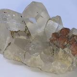 Quartz, limonit after PyriteSamnaun, Valle Müstair, Valle Engadin, Grisones (Grischun; Graubünden), Suiza5,5 x 3 cm (Author: Volkmar Stingl)