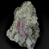 Fluorapatite, Albite, DolomiteMina La Marina, Municipio Pauna, Cinturón Esmeraldífero Occidenta, Departamento Boyacá, Colombia7.5 x 5.0 cm (Author: am mizunaka)