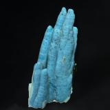 Chrysocolla, QuartzMinas Ray, Zona Scott Mountain, Distrito Mineral Creek, Montes Dripping Spring, Condado Pinal, Arizona, USA6.3 x 2.3 cm (Author: am mizunaka)