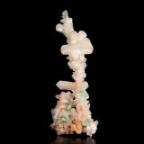 Stilbite-Ca with Fluorapophyllite-(K)Distrito Jalgaon, Maharashtra, India8 x 5 x 25 cm / main crystal: 5.7 cm. (Author: MIM Museum)