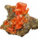 Wulfenita
Red Cloud Mine, Silver District, Trigo Mts, La Paz Co., Arizona, EUA (Autor: Carles Millan)