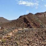 En este lugar se ecuentran muchos trilobites, cerca de la carretera de Alnif a Mecissi.
Fot. K. Dembicz. (Autor: Josele)