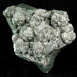 Arsenopyrite on safflorite
Harrison-Hibbert (Ruby) Mine, Cobalt, Ontario, Canada
8x5x3 cm
Druzy arsenopyrite crystals on massive safflorite. (Author: Joseph D'Oliveira)